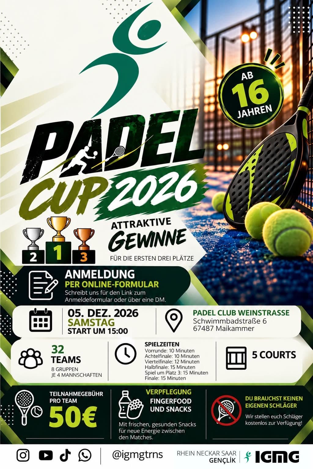 Padel Cup 2026 afişi